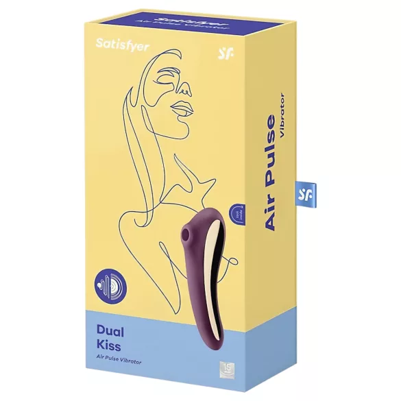 Satisfyer Dual Kiss - 2 em 1, vibrador vaginal e de clitóris (roxo)