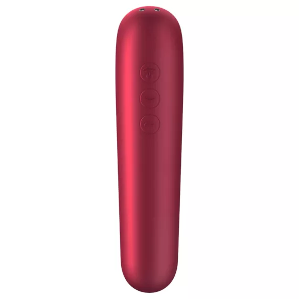 Satisfyer Dual Love - vibrador clitóris e vaginal com app - silicone vermelho