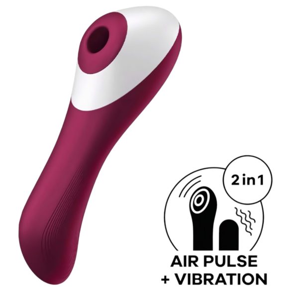 Satisfyer Dual Crush - vibrador ponto G e clitóris recarregável - vermelho