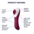 Satisfyer Dual Crush - vibrador ponto G e clitóris recarregável - vermelho