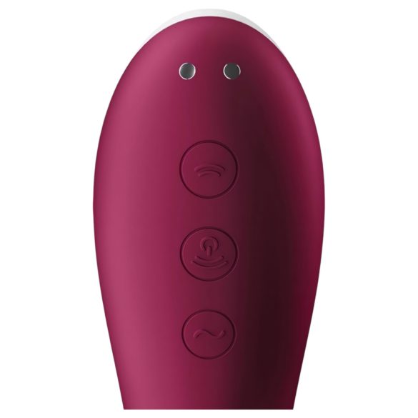 Satisfyer Dual Crush - vibrador ponto G e clitóris recarregável - vermelho