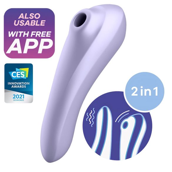 Satisfyer Dual Pleasure - vibrador 2 em 1 sucção e vibração - silicone lilás