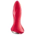 Satisfyer - plug anal vibratório rotativo com esferas - silicone vermelho