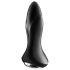 Satisfyer - plug anal vibrador rotativo com textura de pérolas - silicone preto