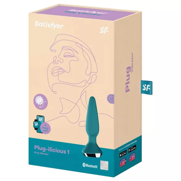 Satisfyer Plug-ilicious 1 - Vibrador anal com controlo por app (verde)