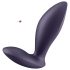 Satisfyer - plug anal vibrador control app - silicone lilás
