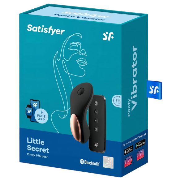 Satisfyer Little Secret - vibrador clitóris inteligente à prova d'água - preto