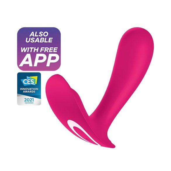 Satisfyer Top Secret - vibrador duplo motor control app - silicone rosa