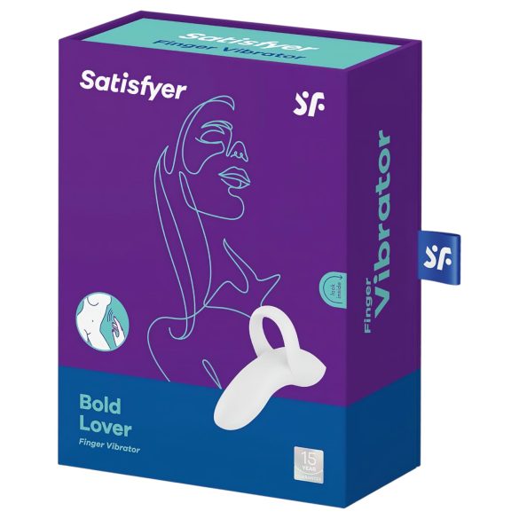 Satisfyer Bold Lover - vibrador de dedo recarregável e à prova d'água (branco)