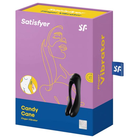Satisfyer Candy Cane - vibrador duplo recarregável à prova d'água - preto
