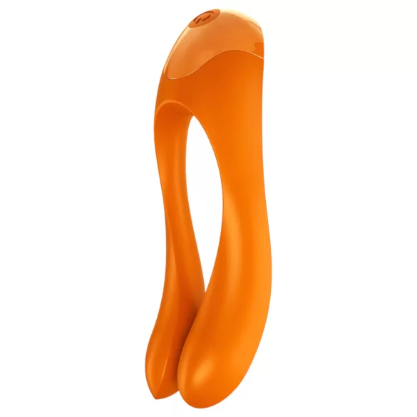 Satisfyer Candy Cane - vibrador recarregável duplo à prova d'água - laranja