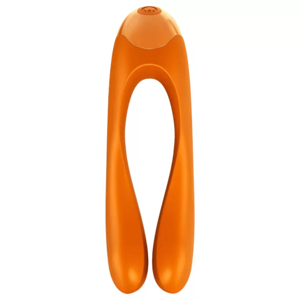 Satisfyer Candy Cane - vibrador recarregável duplo à prova d'água - laranja