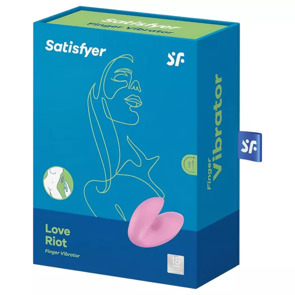 Satisfyer Love Riot - vibrador de dedo recarregável e à prova d'água (rosa)