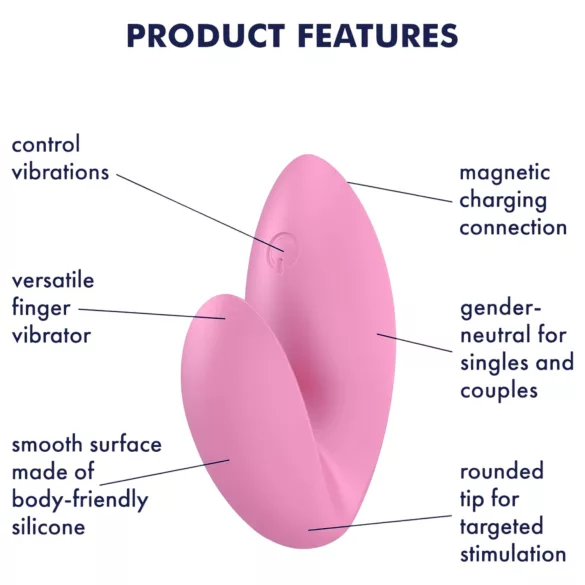 Satisfyer Love Riot - vibrador de dedo recarregável e à prova d'água (rosa)