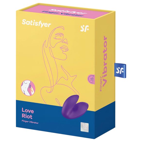 Satisfyer Love Riot - recarregável, à prova d'água dedo vibrador (roxo)