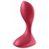 Satisfyer Backdoor Lover - vibrador anal recarregável à prova d'água - vermelho