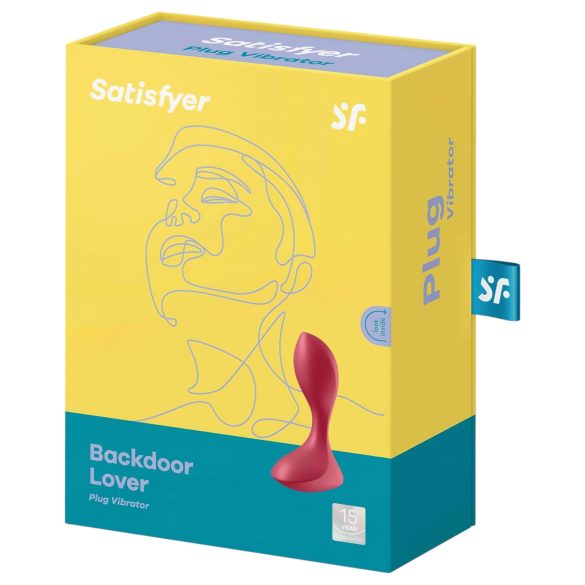 Satisfyer Backdoor Lover - vibrador anal recarregável à prova d'água - vermelho