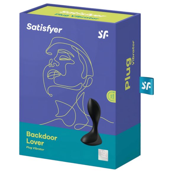 Satisfyer Backdoor Lover - vibrador anal recarregável à prova d'água preto