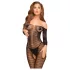 Penthouse Dreamy Diva - macacão sensual rendado ziguezague - preto