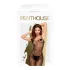 Penthouse Dark Wish - macacão arrastão aberto - preto - XL