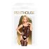 Penthouse Miss Curvy - conjunto lingerie rendado arrastão - preto - XL