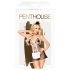 Penthouse Teaser - fantasia de empregada sexy 3 peças - preto e branco