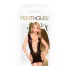 Penthouse - minivestido arrastão - transparente - preto - XL