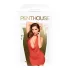 Penthouse - vestido lingerie com gola e tanga - vermelho