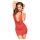 Penthouse - vestido lingerie com gola e tanga - vermelho - M/L