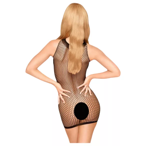 Penthouse - vestido rede Y - lingerie transparente - preto - XL
