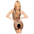 Penthouse - vestido rede Y - lingerie transparente - preto - XL