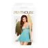 Penthouse Bedtime Story - camisola e tanga - tule azul - L/XL