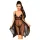 Penthouse Naughty Doll - lingerie de renda e tanga - preto - M/L