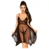 Penthouse Naughty Doll - lingerie de renda e tanga - preto - M/L