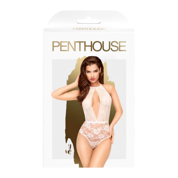 Penthouse Toxic Powder - body com gola alta - renda branca - M/L