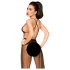 Penthouse Best Forplay - body de renda com véu de tule - preto - M/L