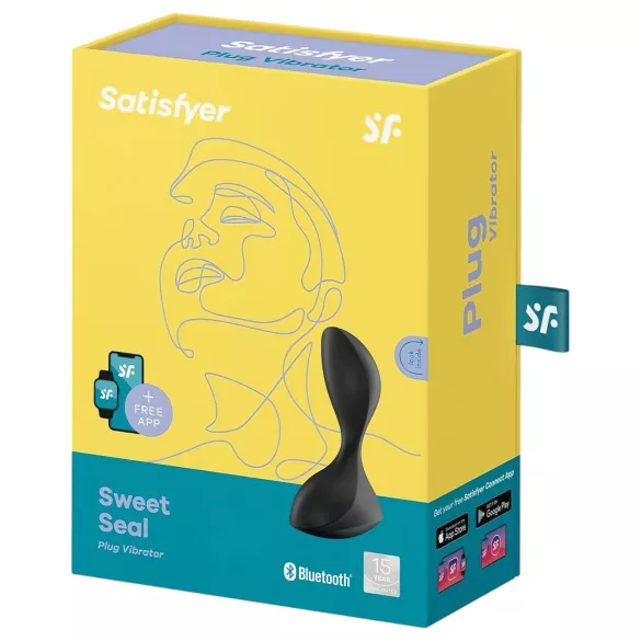 Satisfyer Sweet Seal - Vibrador anal controlado por app (preto)