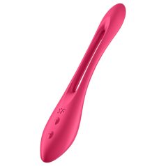   Satisfyer Elastic Joy - vibrador casal flexível recarregável - silicone vermelho