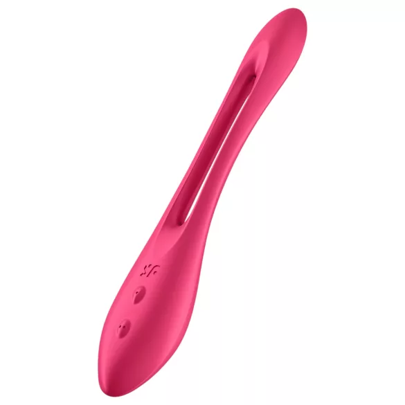 Satisfyer Elastic Joy - vibrador casal flexível recarregável - silicone vermelho