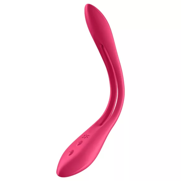 Satisfyer Elastic Joy - vibrador casal flexível recarregável - silicone vermelho
