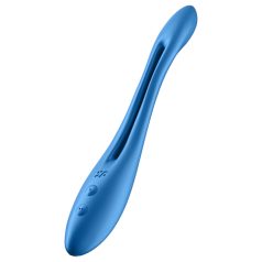   Satisfyer Elastic Game - vibrador casal flexível recarregável silicone azul