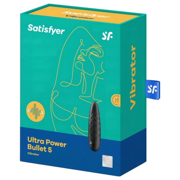 Satisfyer - vibrador bullet potente à prova d'água - preto