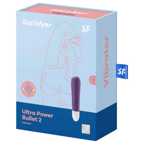 Satisfyer - vibrador bullet recarregável e à prova d'água - roxo