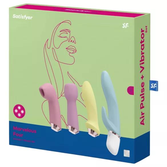 Satisfyer Marvelous Four - kit vibrador recarregável 4 em 1