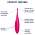 Satisfyer Twirling Fun - vibrador clitóris recarregável à prova d'água - rosa