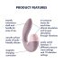 Satisfyer Supernova - vibrador sucção e vibração recarregável 2 em 1 - rosa