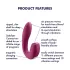 Satisfyer Sunray - vibrador 2em1 com ondas de ar, recarregável (vermelho)