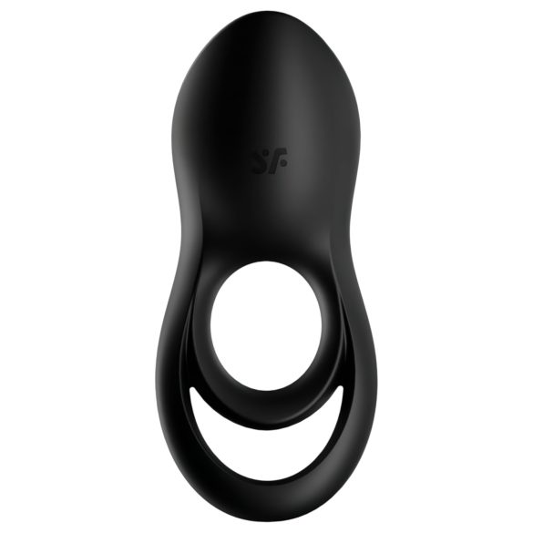 Satisfyer Legendary Duo - anel peniano vibratório recarregável - silicone preto