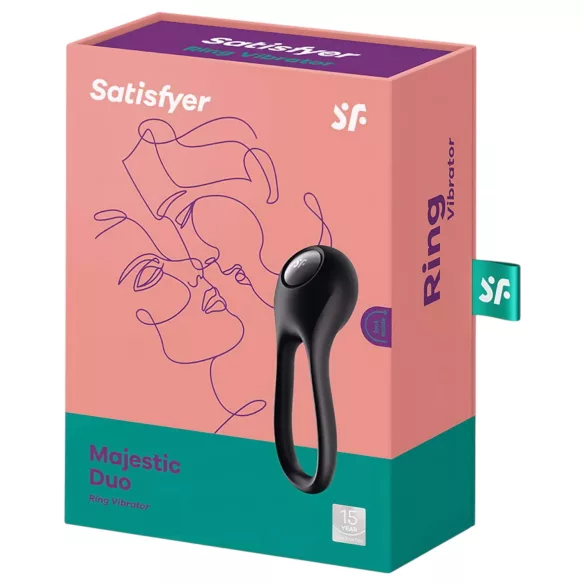 Satisfyer Majestic Duo - anel peniano recarregável e à prova d'água (preto)
