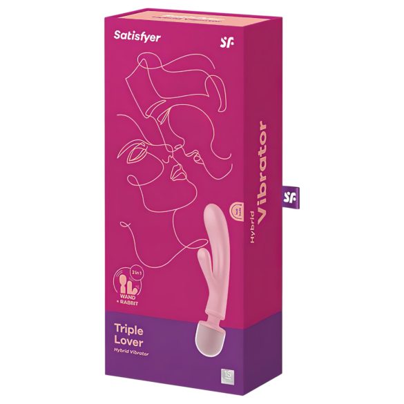 Satisfyer Triple Lover - Vibrador G-ponto e massajador (rosa)